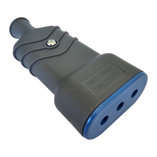 Enchufe hembra volante GRIS 2P+T 250V 10A - STANFORD
