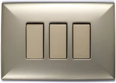 [TUPV2383] Interruptor 9/12 triple ABS ARMADO CHAMPAGNE BEIGE - SINTHESI