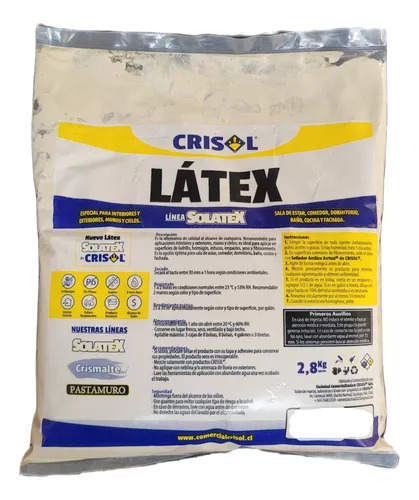Latex en bolsa BLANCO 3.8k CRISOL