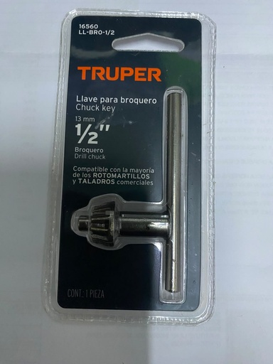 Llave mandril p/ taladro 13mm 1/2" - truper