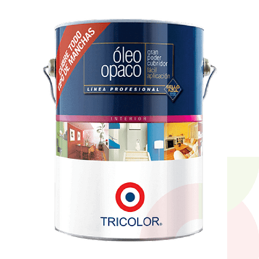 [ESAL0488] Oleo opaco NEGRO galón - TRICOLOR