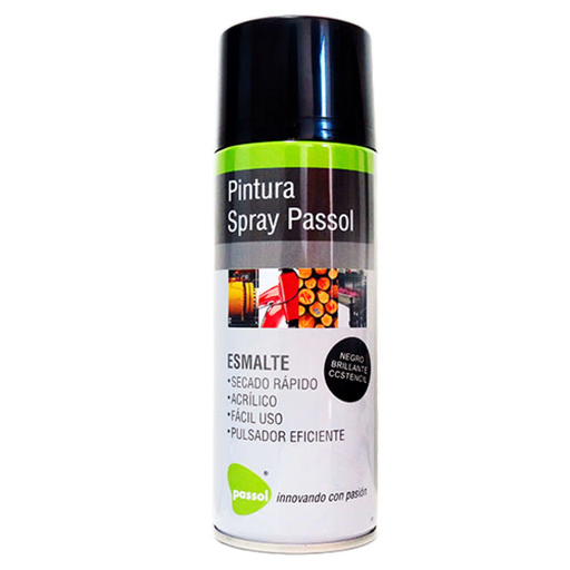 [PISP1596] PINTURA SPRAY NEGRO OPACO PASSOL 400ML
