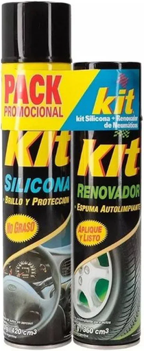 Pack silicona + renovador de neumatico - KIT