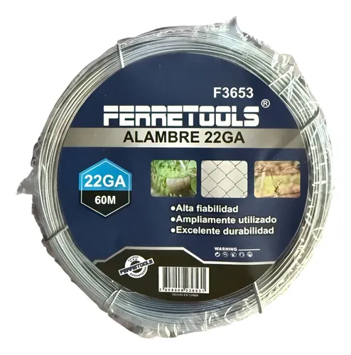 Rollo alambre galvanizado 22Gx60m - FERRETOOLS