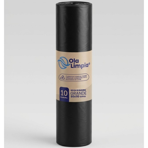 Rollo bolsa de basura reciclada 80x110 - OLA LIMPIA
