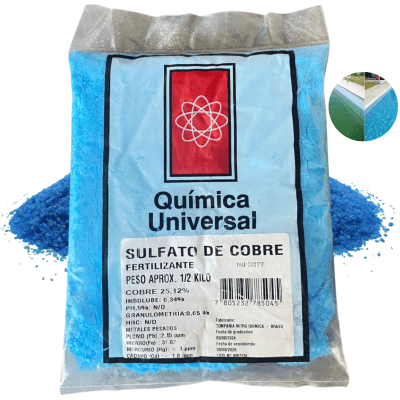 [SUDE3603] Sulfato de cobre 1/2 kg - QUIMICA UNIVERSAL