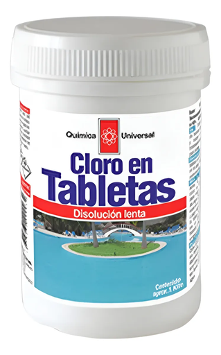 [ANSO9616] Tabletas de cloro piscina 200 grs 1 pote - QUIMICA UNIVERSAL
