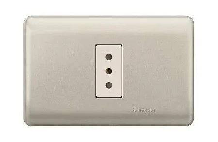 [TUPV3708] Tomacorriente 10A simple ABS ARMADO CHAMPAGNE BEIGE - SINTHESI