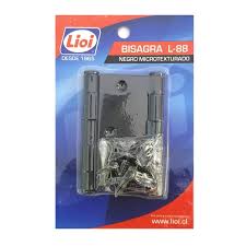 Bisagra L88 3 1/2" x 3 1/2" negro microtexturizado C/Torn DP 2 U