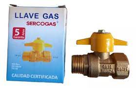 llave de paso gas 1/2x1/2" SERCOGAS