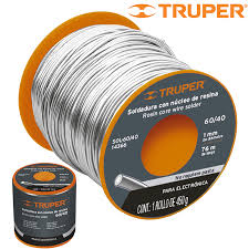 soldadura estaño cubierto con pasta 1mm x mt TRUPER