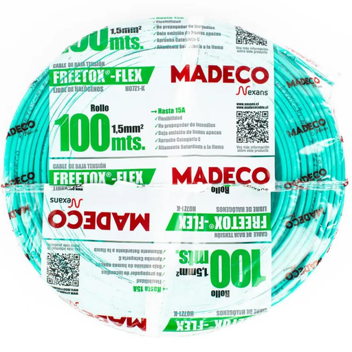 [TUPV3710] CABLE EVA 2.5mm H07Z1-K ROLLO VERDE 100 MTS
