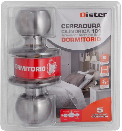 [CEDE9971] Cerradura cilindrica 101 DORMITORIO inox. - OISTER