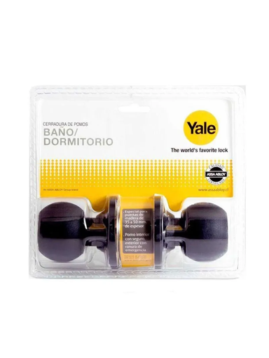 [TOPU2290] Cerradura cilindrica NEGRO oficina/dormitorio - YALE